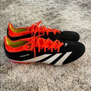adidas Predator Black and Orange Athletic Shoes
